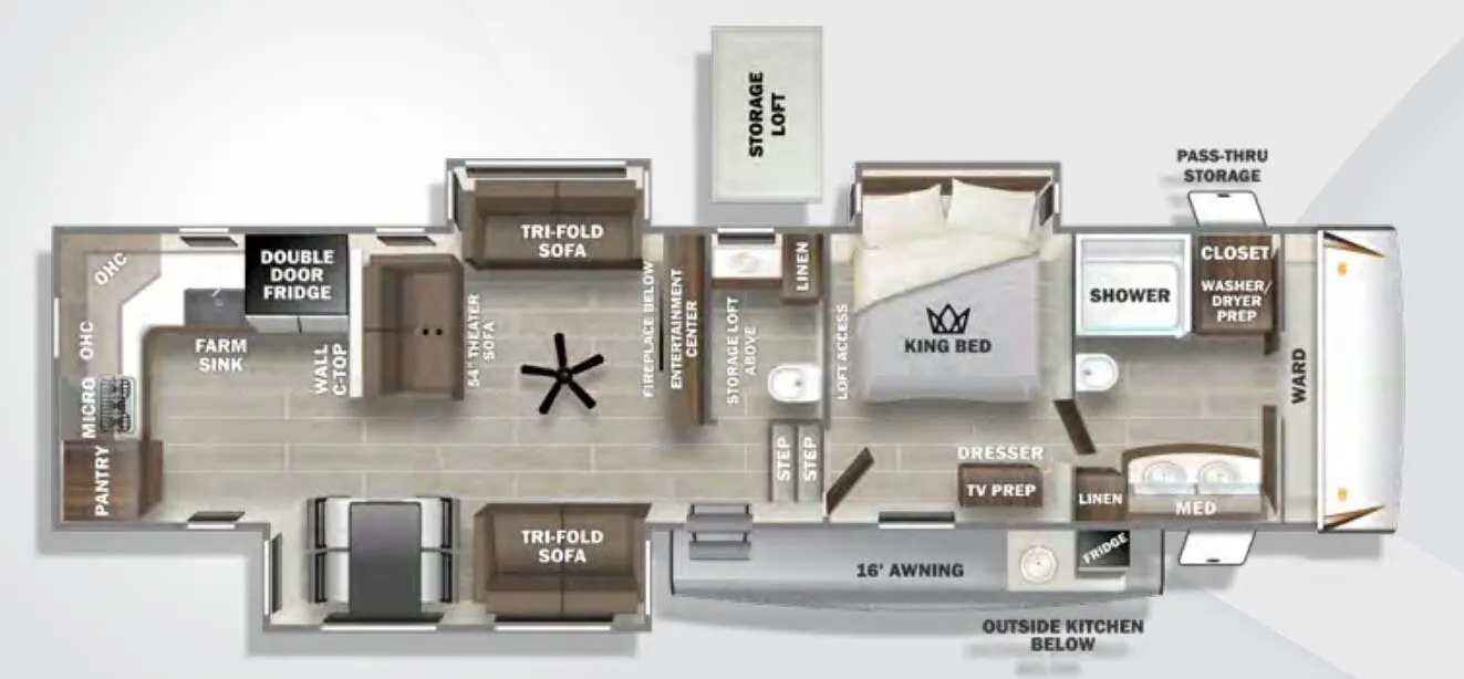 Forest River Sabre 37FBT floor plan