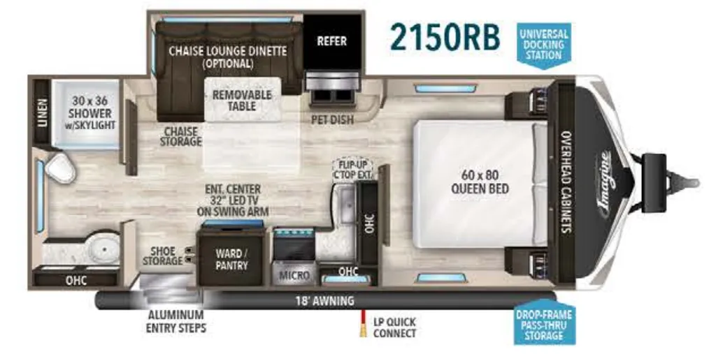 2018 Grand Design Imagine 2150RB floor plan