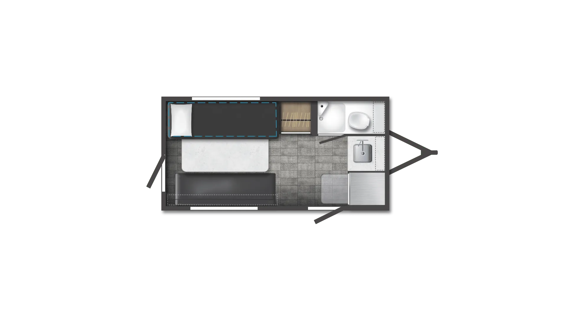Winnebago HIKE 100 FLX H1316TB floor plan