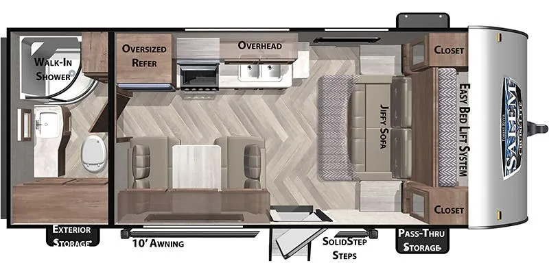 2021 Forest River Salem Cruise Lite 171RBXL - Floor plan