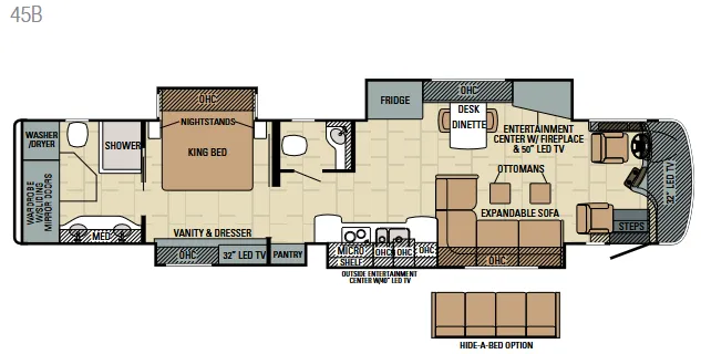 Entegra Coach Cornerstone 45B floor plan