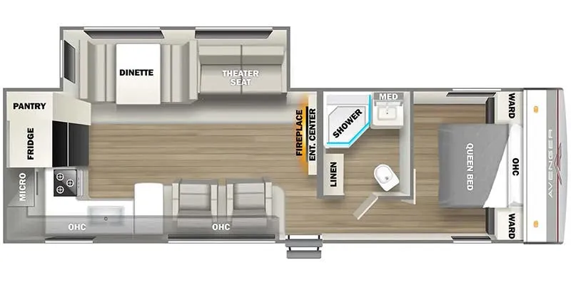 2026 Prime Time Avenger 27RKS - Floor plan