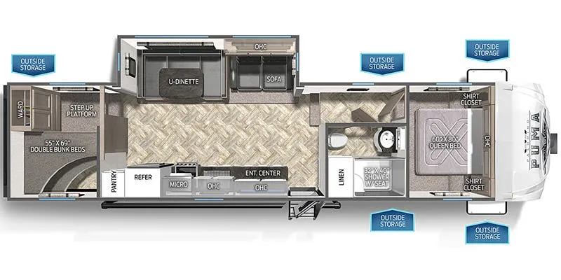 Palomino Puma 299BHS floor plan