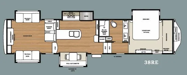 Forest River Riverstone Legacy 38RE floor plan