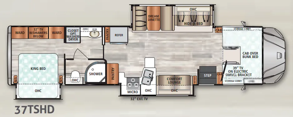 Dynamax Corp Force HD 37TS HD floor plan