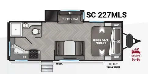 Cruiser RV Shadow Cruiser 227MLS floor plan