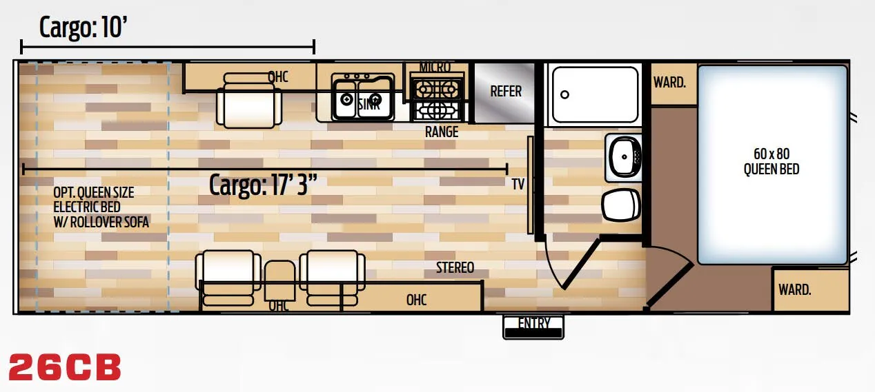 Coachmen Adrenaline 26CB floor plan