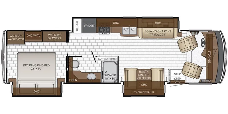 Newmar Bay Star 3423 floor plan