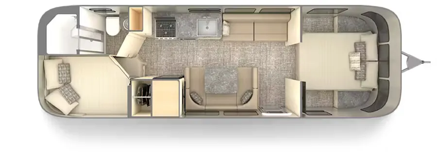 2026 Airstream Flying Cloud 30FB Bunk - Floor plan
