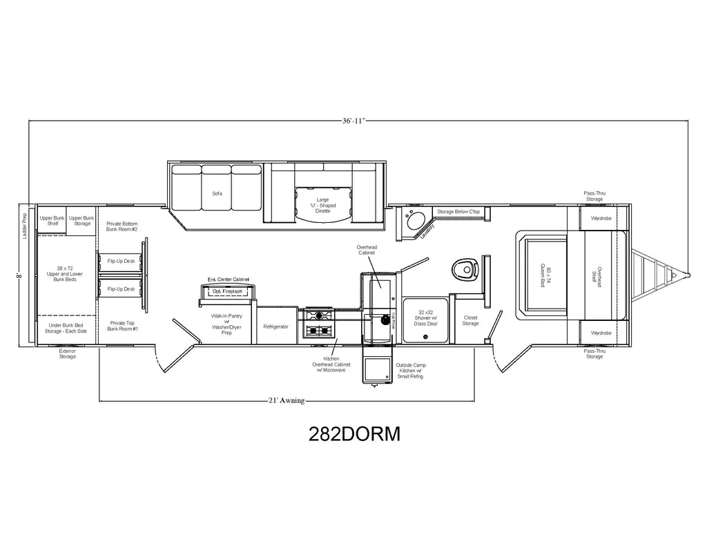 2026 Coachmen Clipper 6K Series 282DORM floor plan