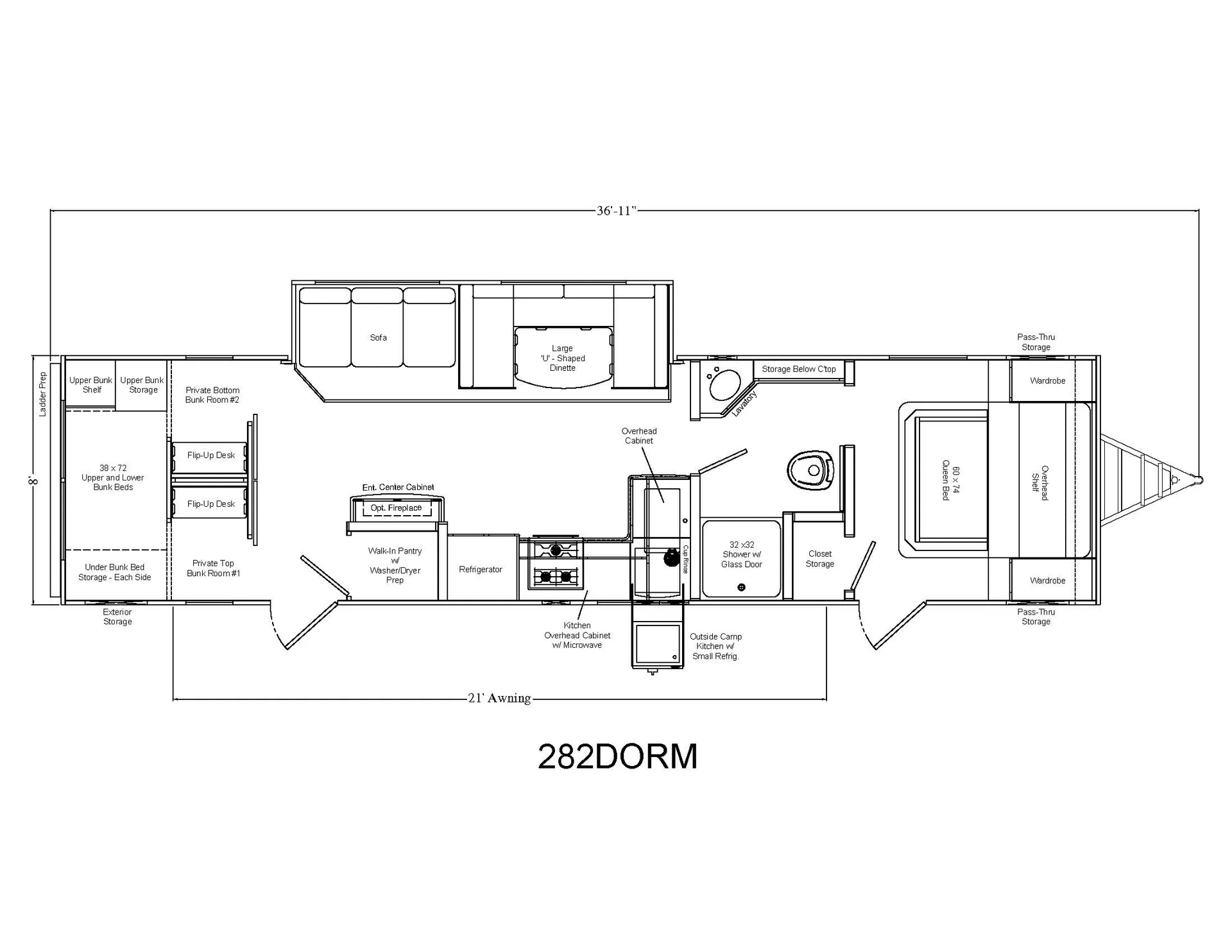 2026 Coachmen Clipper 6K Series 282DORM - Floor plan