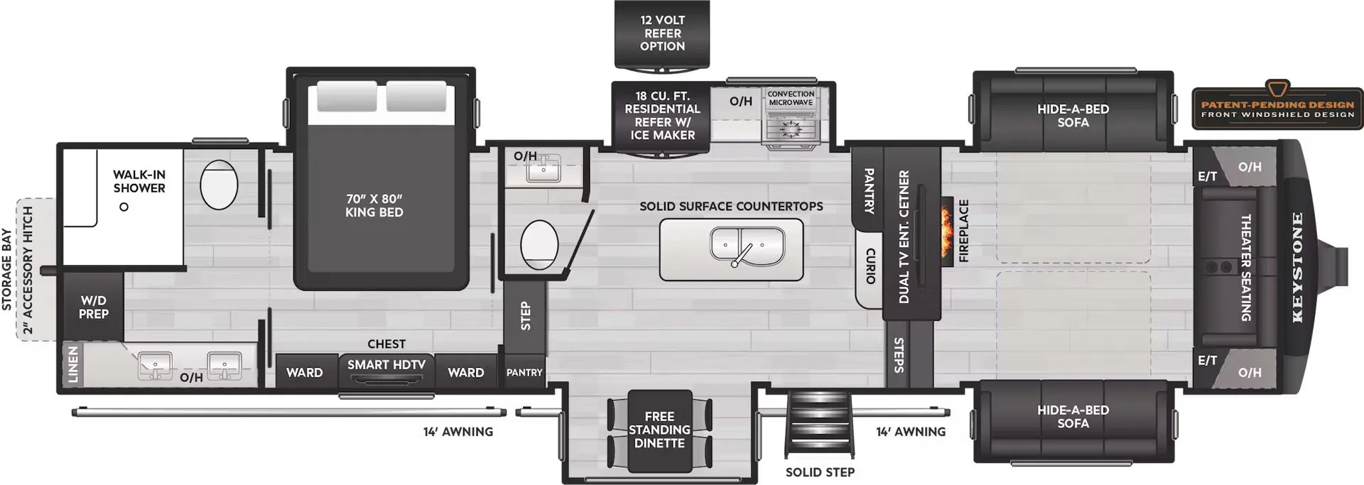 2026 Keystone Alpine 3710FL - Floor plan