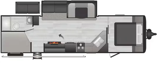 Keystone Hideout 29DFSWE floor plan