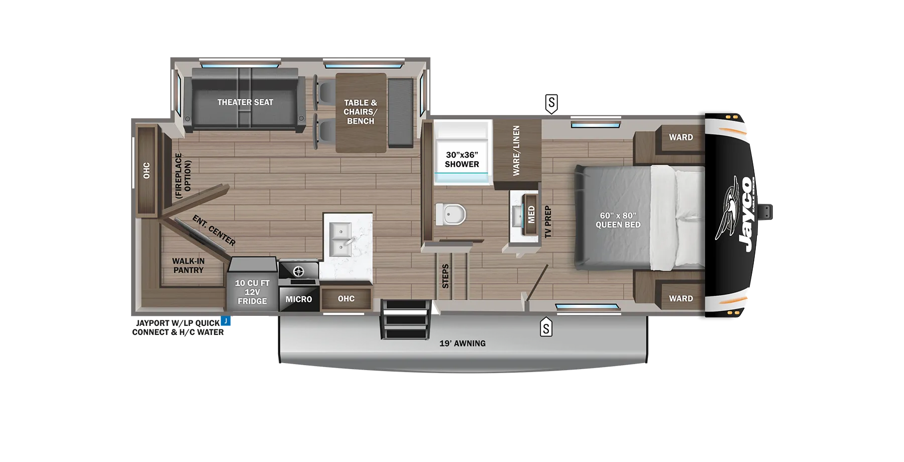 2024 Jayco Eagle HT 26REC - Floor plan