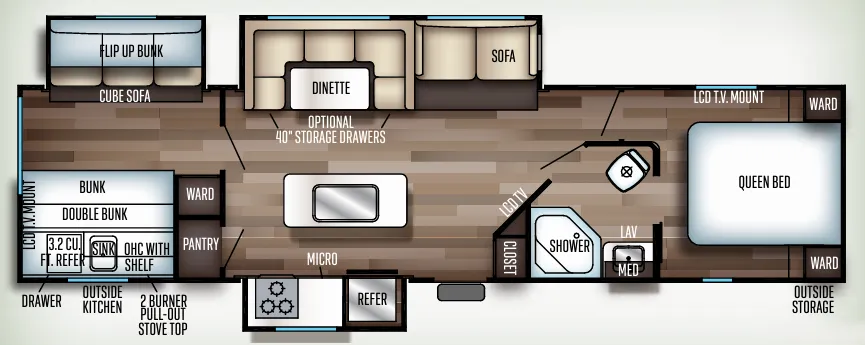 Forest River Cherokee 304BH floor plan