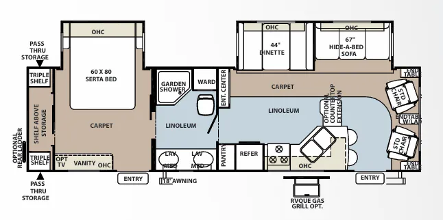 Forest River Rockwood Signature Ultra Lite 8319SS floor plan