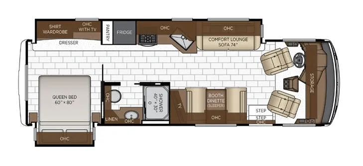 2027 Newmar Bay Star Sport 3014 - Floor plan