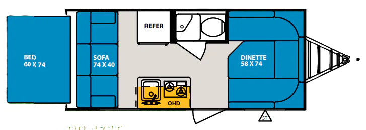 Forest River R-Pod RP-173T floor plan