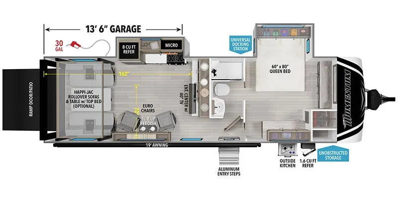2025 Grand Design Momentum G-Class 25G - Floor plan