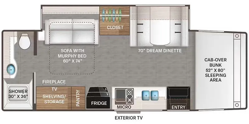 Thor Motor Coach Omni AX29 floor plan