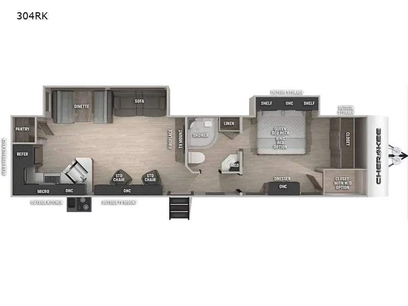 2021 Forest River Cherokee 304RK floor plan