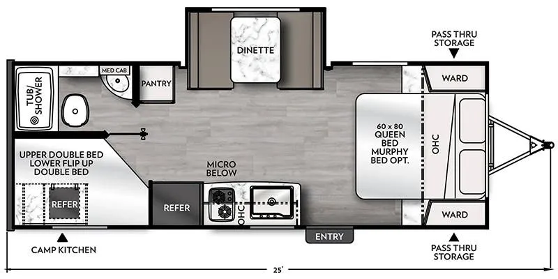 2025 Coachmen Apex Nano 208BHS - Floor plan