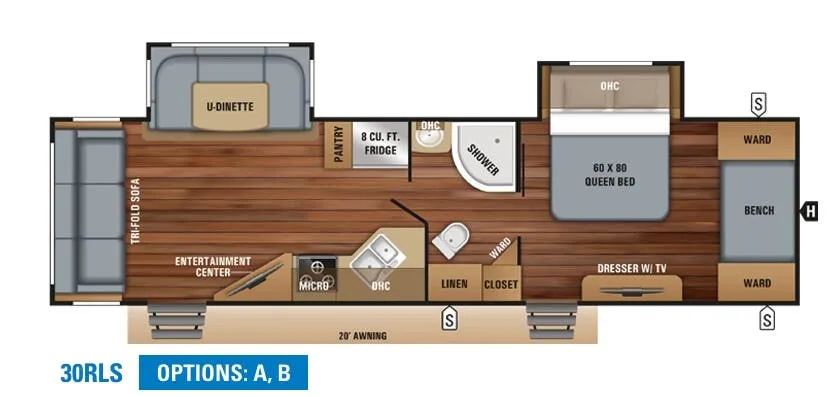 Jayco White Hawk 30RLS floor plan
