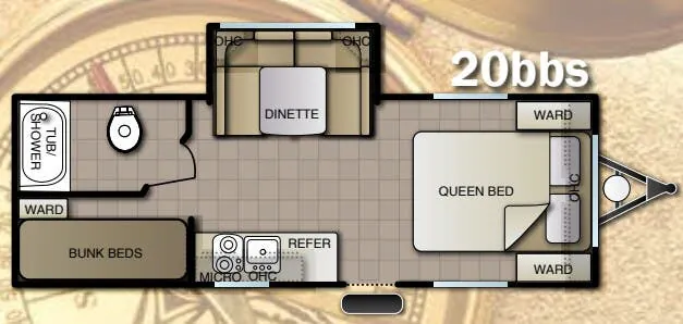 Pacific Coachworks Econ E20BBS floor plan