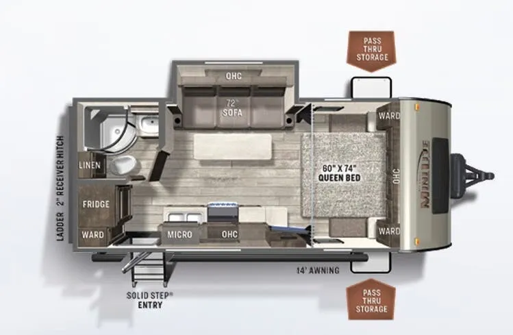 2012 Forest River Rockwood Mini Lite 2109S - Floor plan