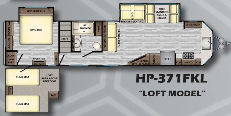 CrossRoads Hampton HP-371FKL floor plan