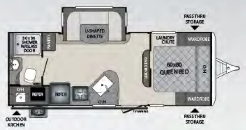Keystone Premier 22RBPR floor plan