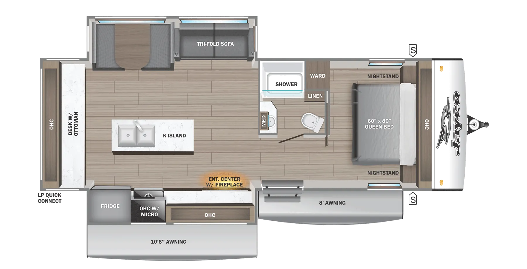 2026 Jayco Jay Feather 27MK - Floor plan