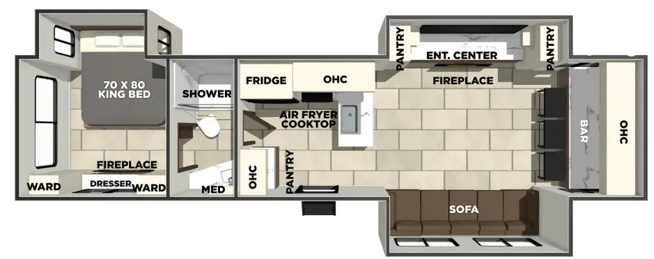 2026 Prime Time LaCrosse 3450FB - Floor plan
