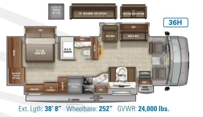 Jayco Precept Prestige 36H floor plan