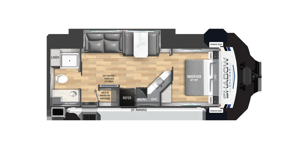 2025 Cruiser RV Shadow Cruiser 261RB floor plan