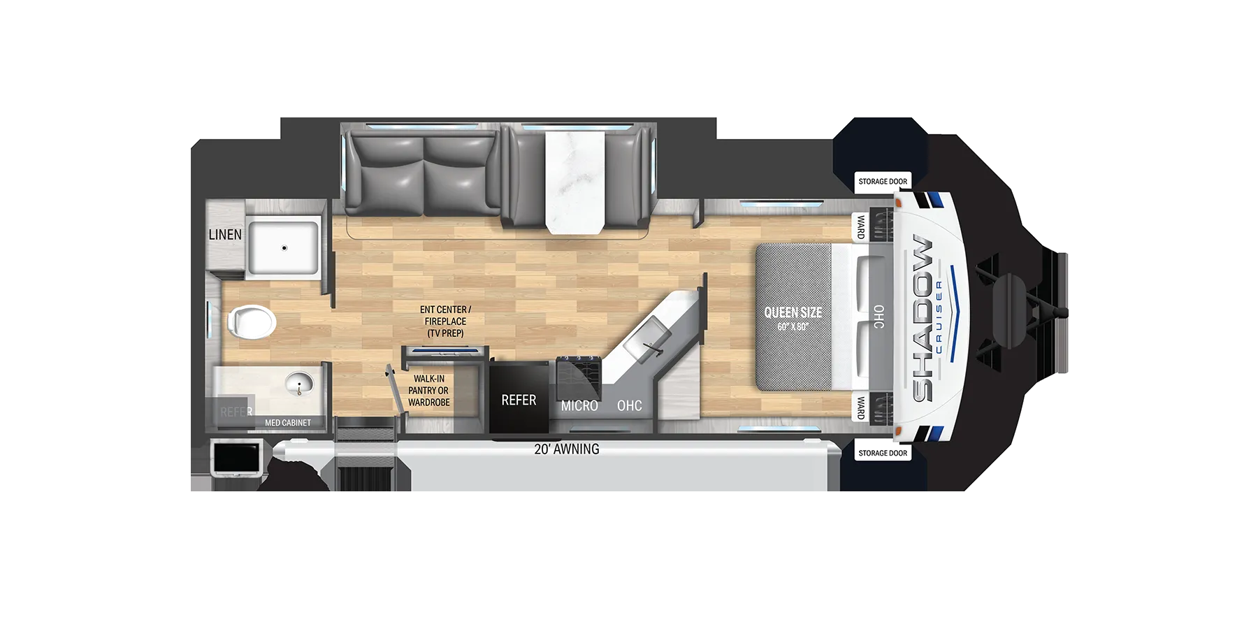 2025 Cruiser RV Shadow Cruiser 261RB - Floor plan