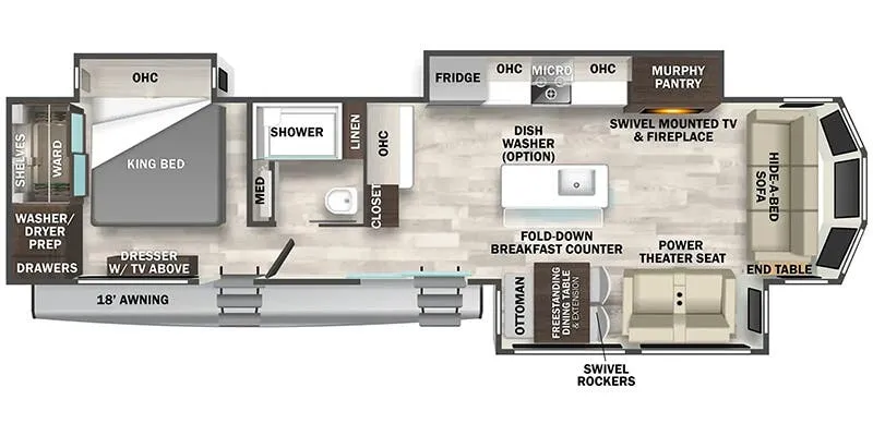 2025 Forest River Cedar Creek Cottage 40CCK - Floor plan