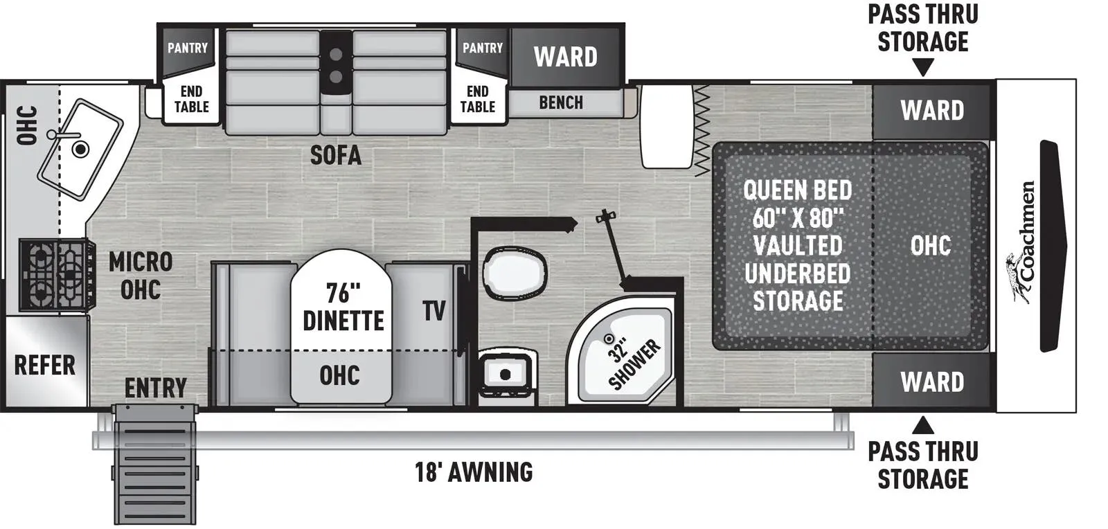 Coachmen Freedom Express Ultra Lite 246RKS floor plan