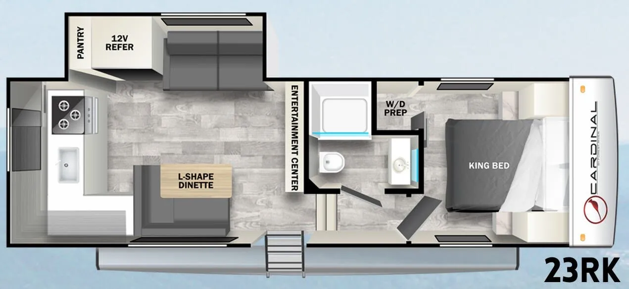 2024 Forest River Cardinal 23RK - Floor plan