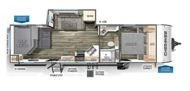 Forest River Cherokee 263GDK floor plan