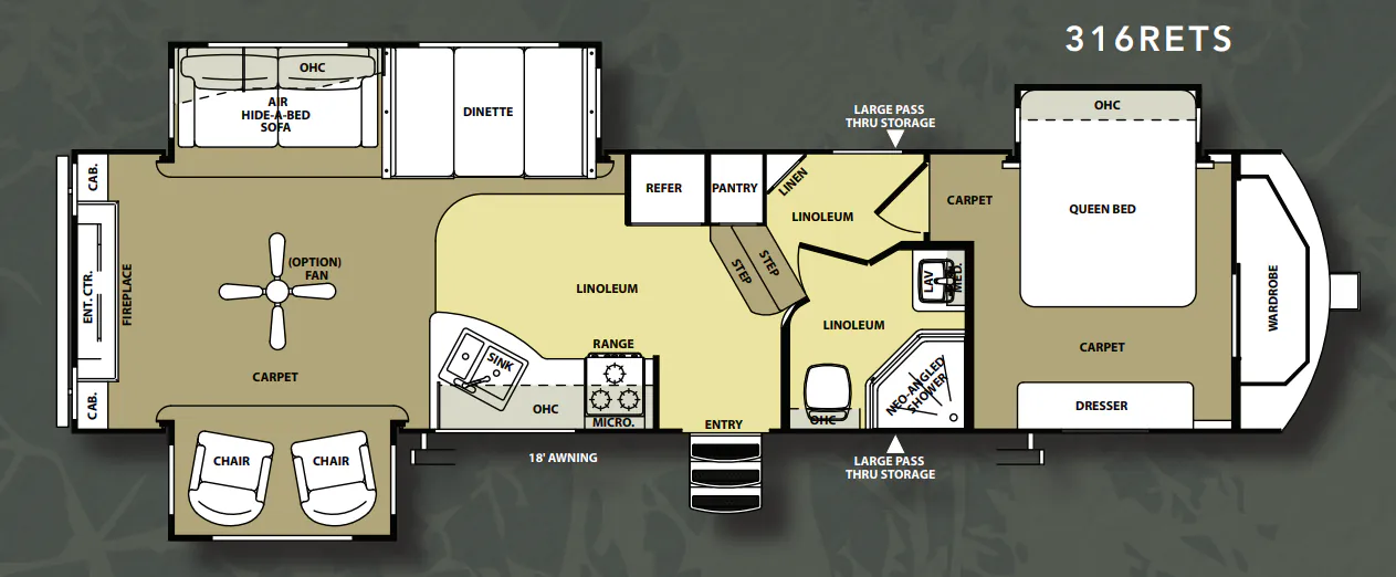 Forest River Salem Hemisphere Lite 316RETS floor plan