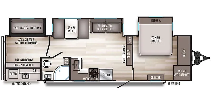 Palomino Solaire 320TSBH floor plan