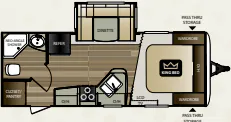 Keystone Cougar Half-Ton 21RBSWE floor plan