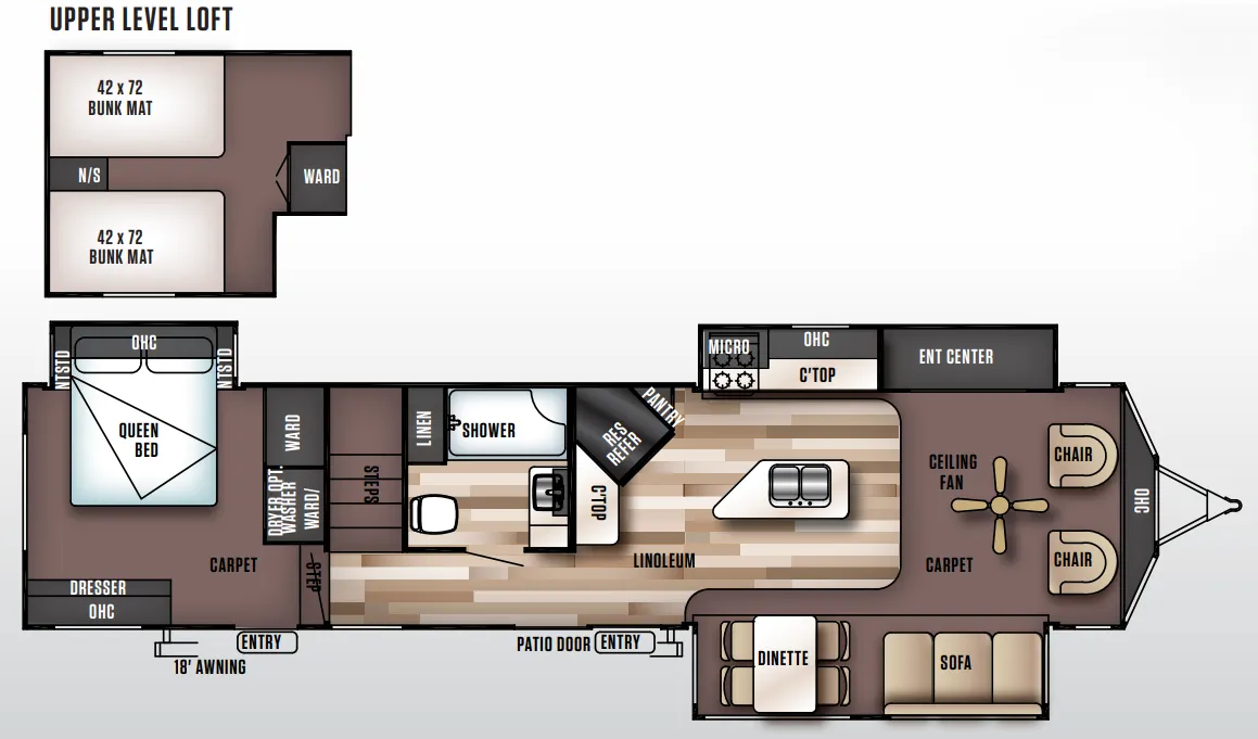Forest River Wildwood Lodge 4092BFL floor plan