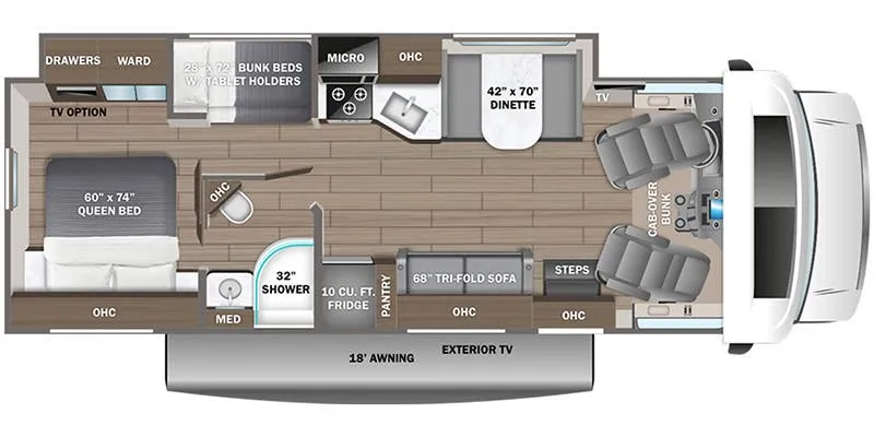 2025 Entegra Coach Odyssey 31F floor plan