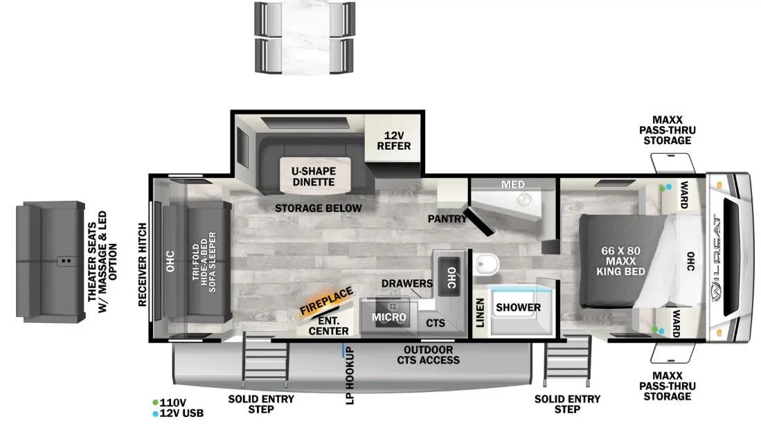 Forest River Wildcat ONE 263RSX floor plan
