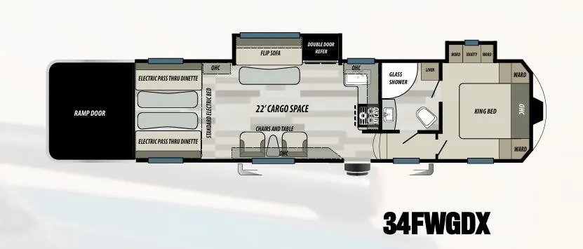 Forest River Shockwave 34FWGDX exterior