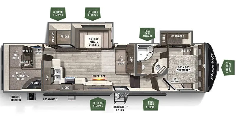 Forest River Flagstaff Super Lite 529BH floor plan