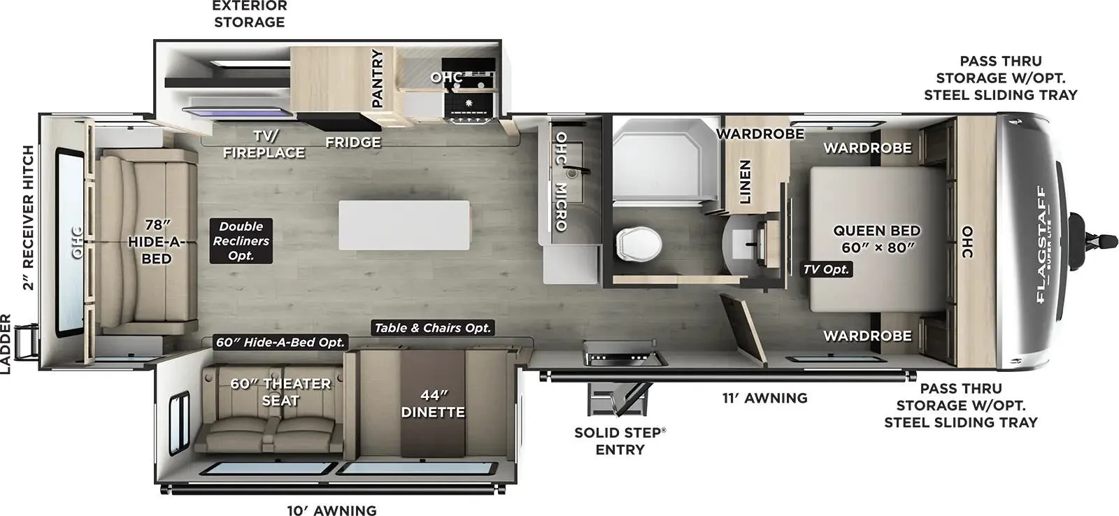 2026 Forest River Flagstaff Super Lite 29RLKS - Floor plan