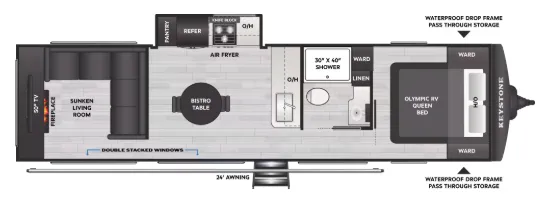 2027 KEYSTONE Springdale 31SUNROOM - Floor plan